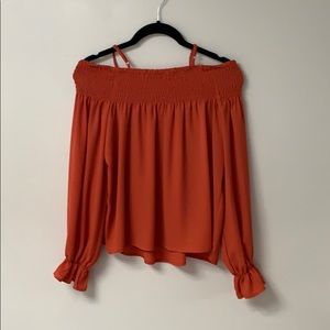 Orange off the shoulder top